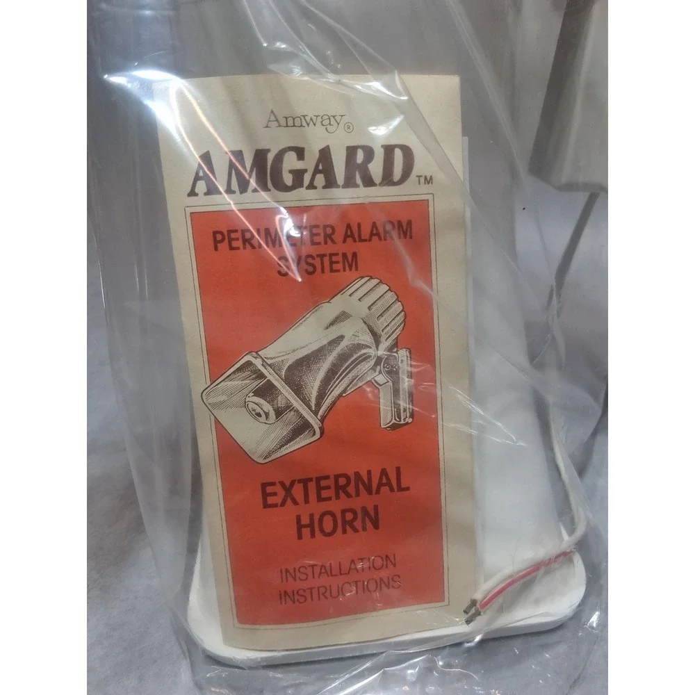 Vintage Amway Amgard Perimeter Alarm System External Horn E-8769 Early 80's NOS